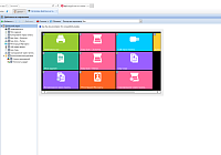 MyQ - страница конфигурирования основным параметров решения, показана закладка с параметрами кастомизации встроенного терминала (Embeded Terminal). Возможно произвести кастомизацию под каждый поддерживаемой системой бренд МФУ.
